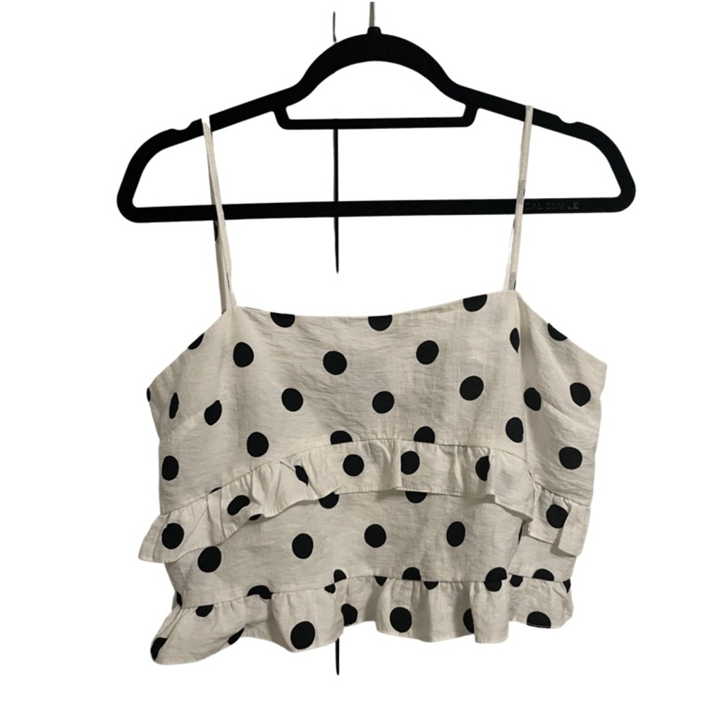 Topshop polka dot crop top